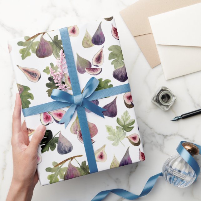 Papier Cadeau Aquarelle Figes Enveloppe Cadeau Rouleau (Cadeaux)