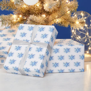 Papier Cadeau Aquarelle Flèches bleues