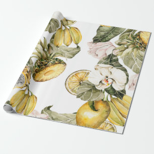 Papier Cadeau Aquarelle florale motif sans couture. Main peinte 