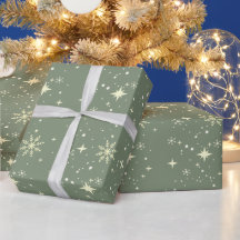 Aquarelle Gold Snowflakes Glittery Cadeau