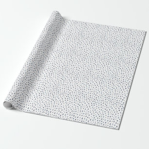 Papier Cadeau Aquarelle gouttes de pluie, indigo motif sans soud