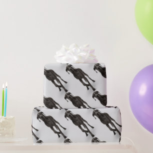 Papier Cadeau Aquarelle Grande Danse Chien Animal animal animal 
