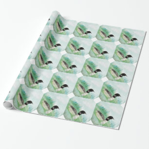 Papier Cadeau Aquarelle Loon Wilderness Bird Nature