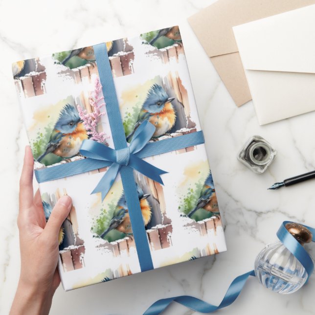 Papier Cadeau Aquarelle mignonne Bird (Cadeaux)