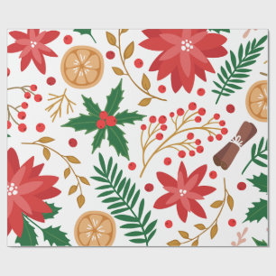 Papier Cadeau Aquarelle moderne sapin vert de Noël