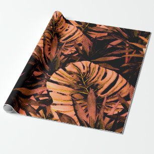 Papier Cadeau Aquarelle motif sans faille avec feuilles tropicau