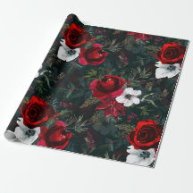Aquarelle nostalgique Motif floral de Noël