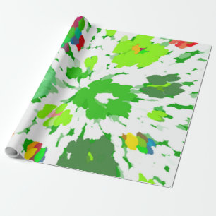 Papier Cadeau Aquarelle Pop Art Floral