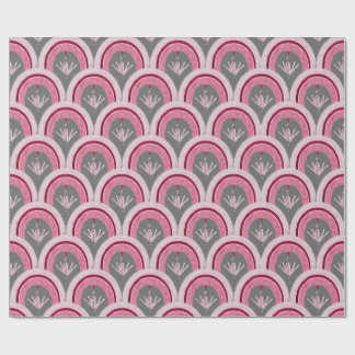 Papier Cadeau Aquarelle Rose Classique Dessinée à la Main