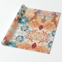 Aquarelle Snowflakes Papier d'enveloppement de Noë