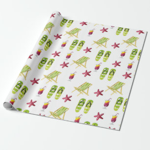 Papier Cadeau Aquarelle transparente motif été petit