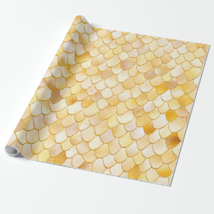 Papier Cadeau Aquarelle Wonky Gold Parties scintillant métal sir