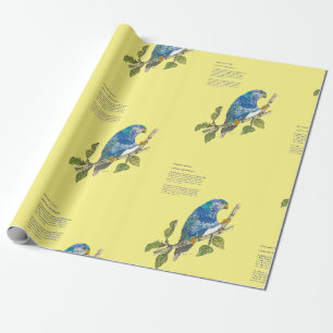 Papier Cadeau Aquarelles en voie de disparition Ultramarine Lori