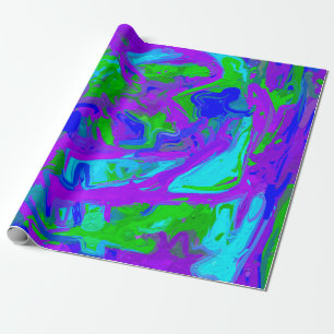 Papier Cadeau Aquarelles Peacock Abstraites