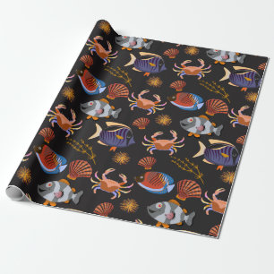 Papier Cadeau Aquatic animals   ocean underwater life
