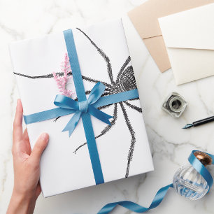 Papier Cadeau Araignée noire à longues pattes araignée effrayant