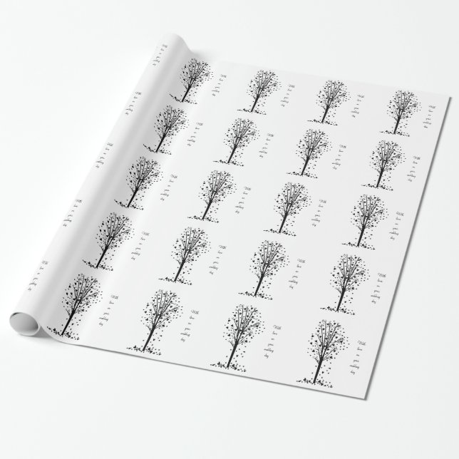 Papier Cadeau Arbre cardiaque Mariage personnalisé (Déroulé)