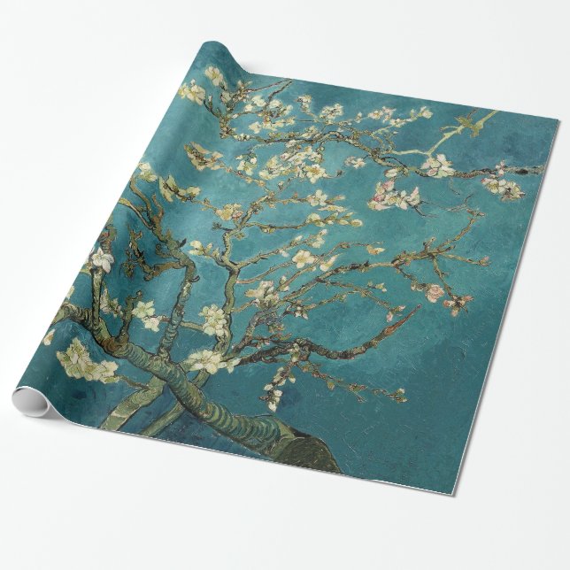 Papier Cadeau Arbre d'amande en fleurs, Vincent van Gogh (Déroulé)