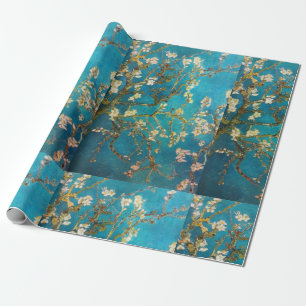 Papier Cadeau Arbre de fleur de turquoise de Van Gogh