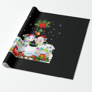 Papier Cadeau Arbre de Noël des moutons amusant   Cadeau animal 