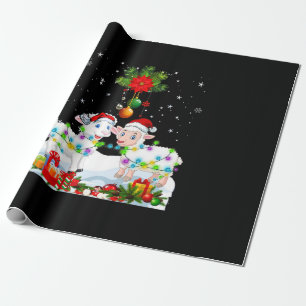 Papier Cadeau Arbre de Noël des moutons amusant   Cadeau animal 