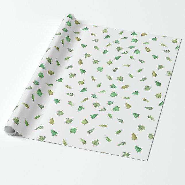 Papier Cadeau Arbre de Noël moderne (Déroulé)
