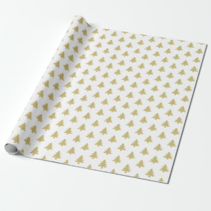 Papier Cadeau Arbre de Noël noir et blanc Motif emblématique