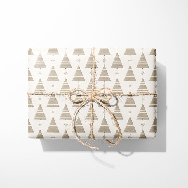 Papier Cadeau Arbre de Noël nordique en bois (Créateur téléchargé)