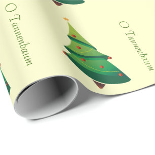 Papier Cadeau Arbre de Noël O Tannenbaum Motif papier à envelopp