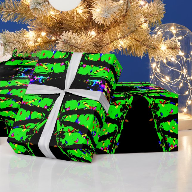Papier Cadeau Arbre de Noël punk (Vacances)