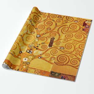 Papier Cadeau Arbre de vie Gustav Klimt Nouveau
