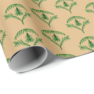 Papier Cadeau Arbre Naturel à Aiguilles de Pin