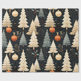 Papier Cadeau Arbre Noir Noël