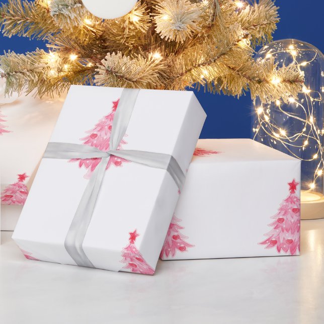 Papier Cadeau Arbre rose (Vacances)
