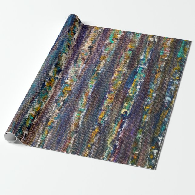 Papier Cadeau Arbres de bouleau abstraits (Déroulé)