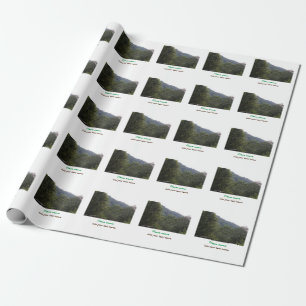 Papier Cadeau arbres de la forêt de jungle montagne voyage ajout