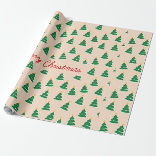 Papier Cadeau Arbres de Noël