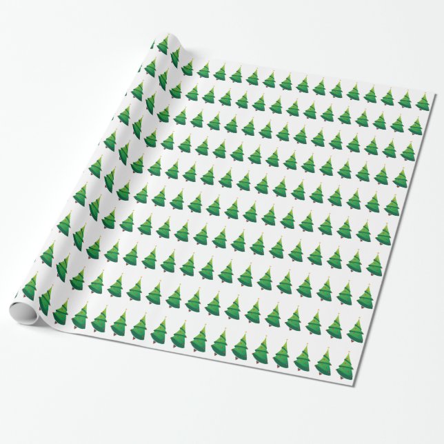 Papier Cadeau Arbres de Noël (Déroulé)