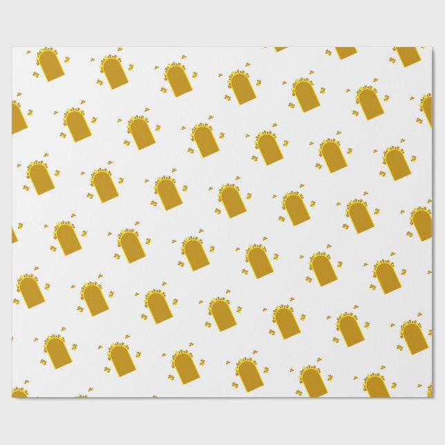Papier Cadeau Arc d'or Motif magique (Plat)