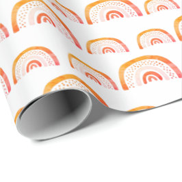 Papier Cadeau Arc en arc-en-ciel orange moderne