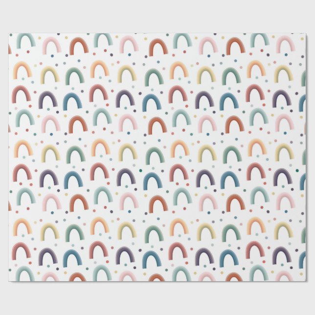 Papier Cadeau Arc-en-ciel Bohème (Plat)