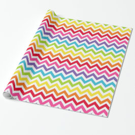 Papier Cadeau Arc-en-ciel Chevron enveloppement cadeau