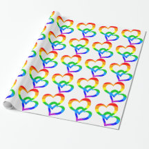 Arc-en-ciel Coeurs joints Enveloppe cadeau