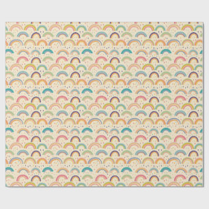 Papier Cadeau Arc-en-ciel coloré et diamant Motif sans joint