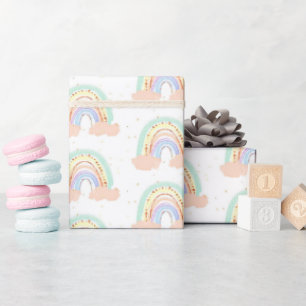 Papier Cadeau Arc-en-ciel et étoiles
