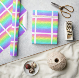 Papier Cadeau Arc-en-ciel géométrique