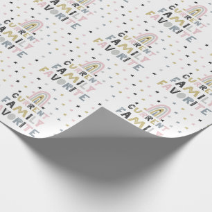 Papier Cadeau Arc-en-ciel préféré de la famille actuelle