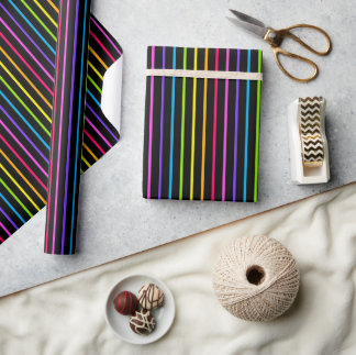 Papier cadeau Arc-en-ciel rayé 8.2