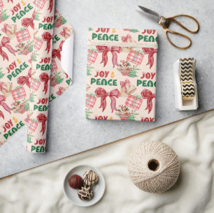 Papier Cadeau Arc rustique cadeau de Noël de joie