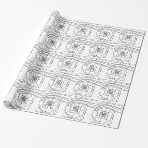 Papier Cadeau architecture vintage